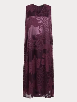 Hot Marina Rinaldi Long satin dress BORDEAUX