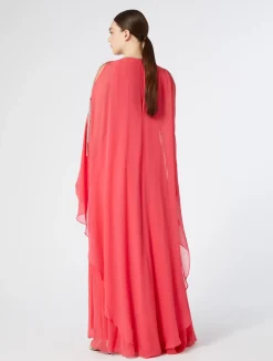 Clearance Marina Rinaldi Long silk georgette dress PINK