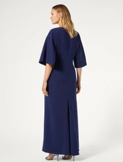 Best Marina Rinaldi Long triacetate cady dress INK
