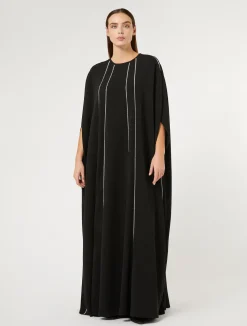 Fashion Marina Rinaldi Long triacetate cady dress BLACK