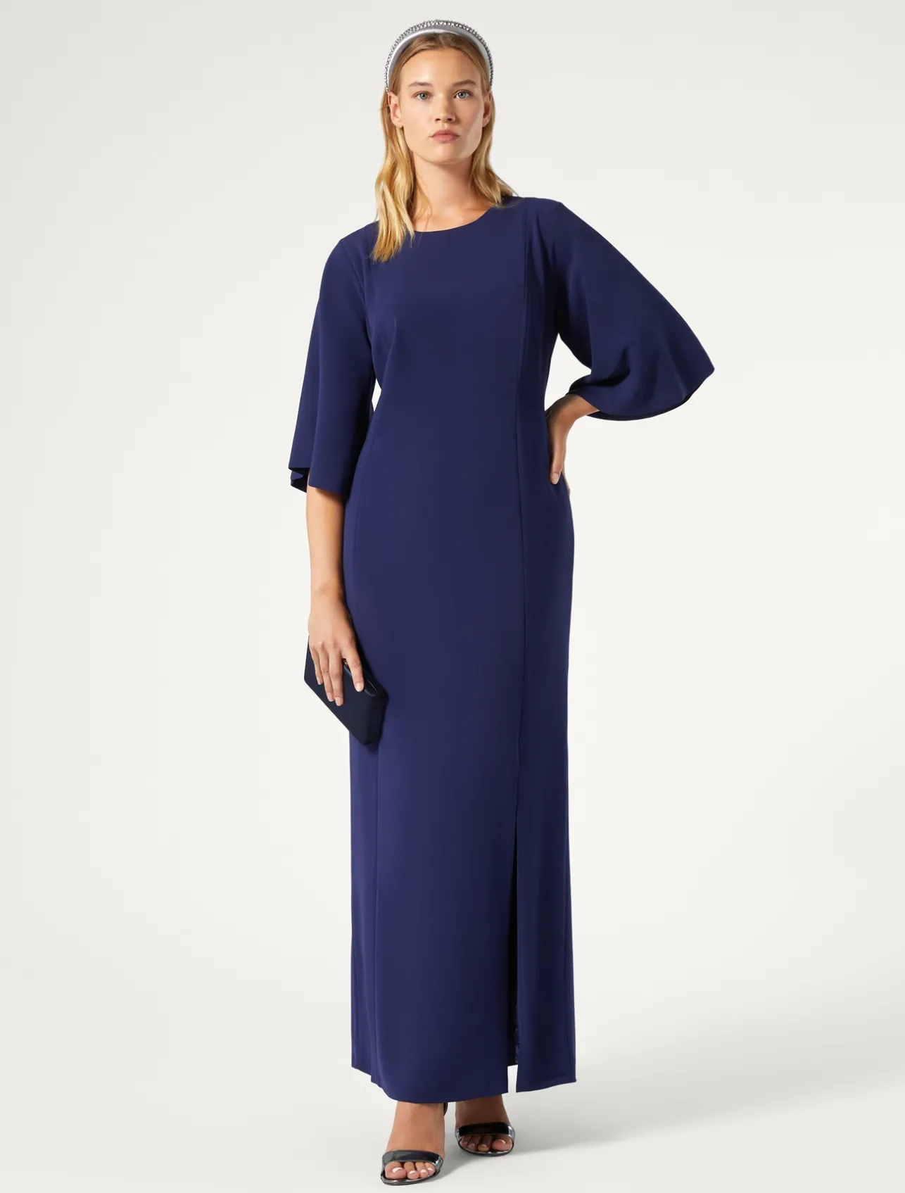 Best Marina Rinaldi Long triacetate cady dress INK