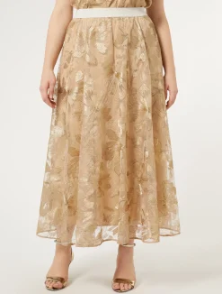 Discount Marina Rinaldi Long tulle skirt LIGHTGOLD