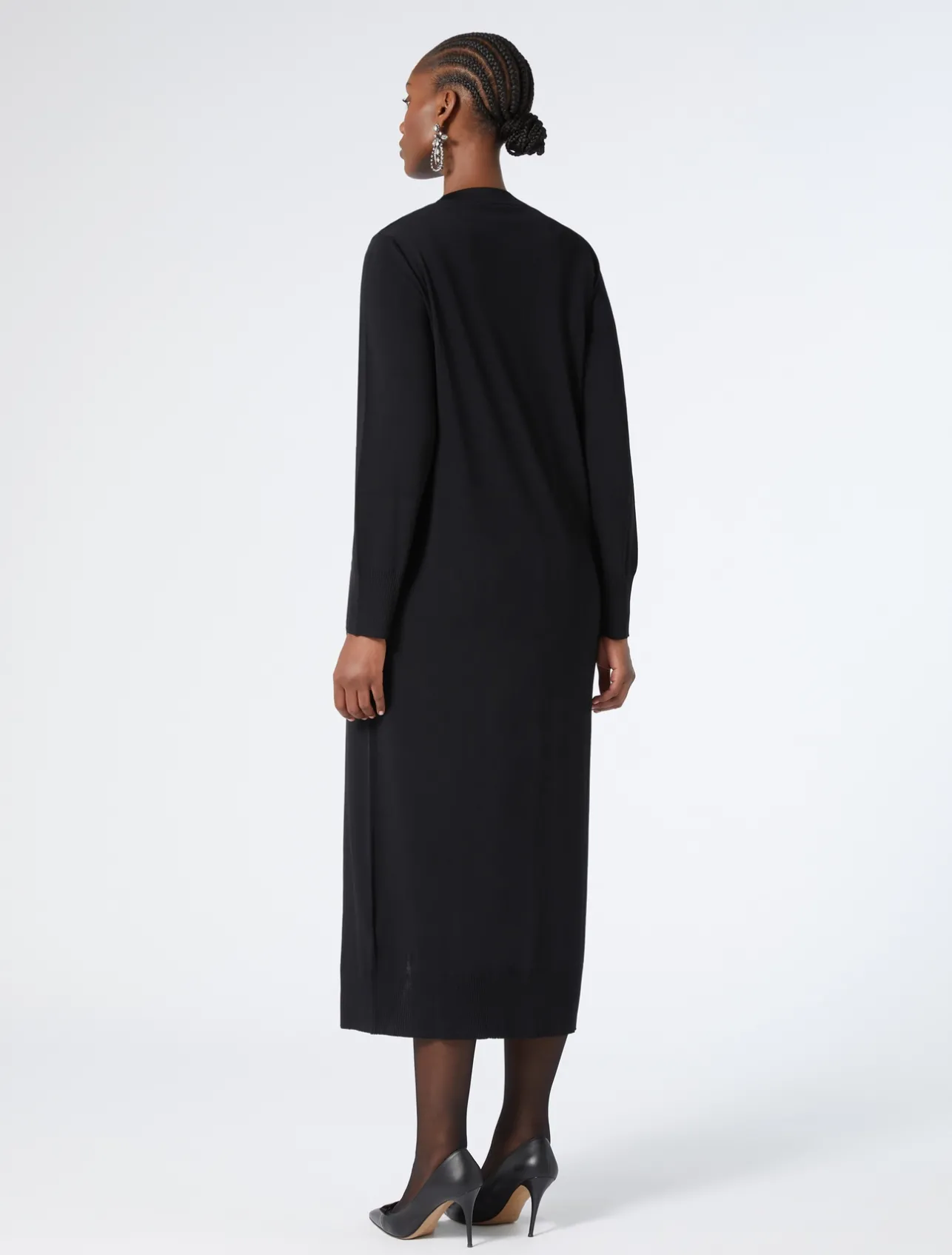 New Marina Rinaldi Long viscose cardigan BLACK