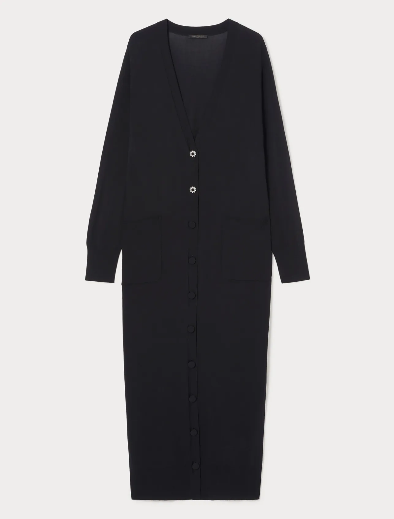New Marina Rinaldi Long viscose cardigan BLACK