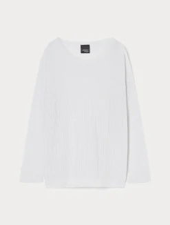 Best Marina Rinaldi Lurex cotton sweater OPTICALWHITE