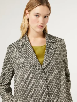 Discount Marina Rinaldi Lurex jacquard jacket SAND