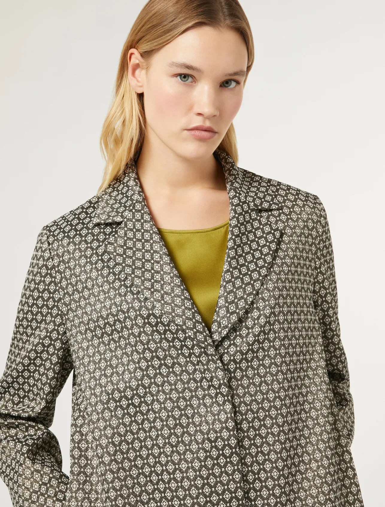 Discount Marina Rinaldi Lurex jacquard jacket SAND