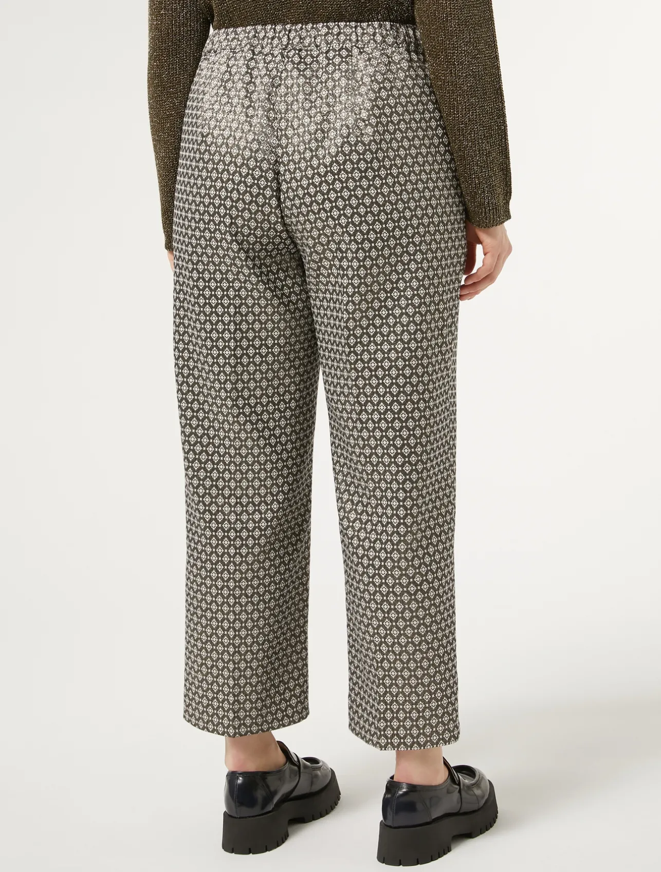 Best Marina Rinaldi Lurex jacquard trousers SAND