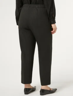 Hot Marina Rinaldi Lurex jacquard trousers BLACK