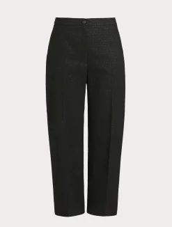 Hot Marina Rinaldi Lurex jacquard trousers BLACK