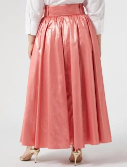 Sale Marina Rinaldi Lurex taffeta skirt PEARLYPINKGOLD