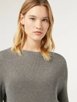 Best Marina Rinaldi Lurex viscose jumper MEDIUMGREY