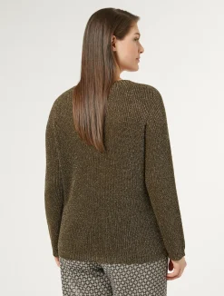 New Marina Rinaldi Lurex viscose jumper GREEN