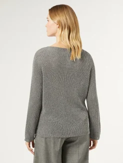 Best Marina Rinaldi Lurex viscose jumper MEDIUMGREY