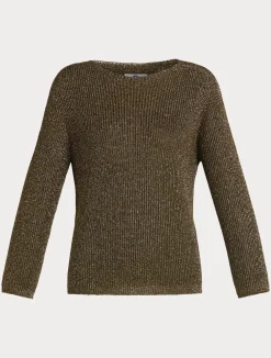 New Marina Rinaldi Lurex viscose jumper GREEN