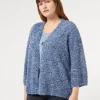 Best Marina Rinaldi Lurex yarn cardigan LIGHTBLUE