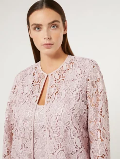 Discount Marina Rinaldi Macramé duster coat PINK