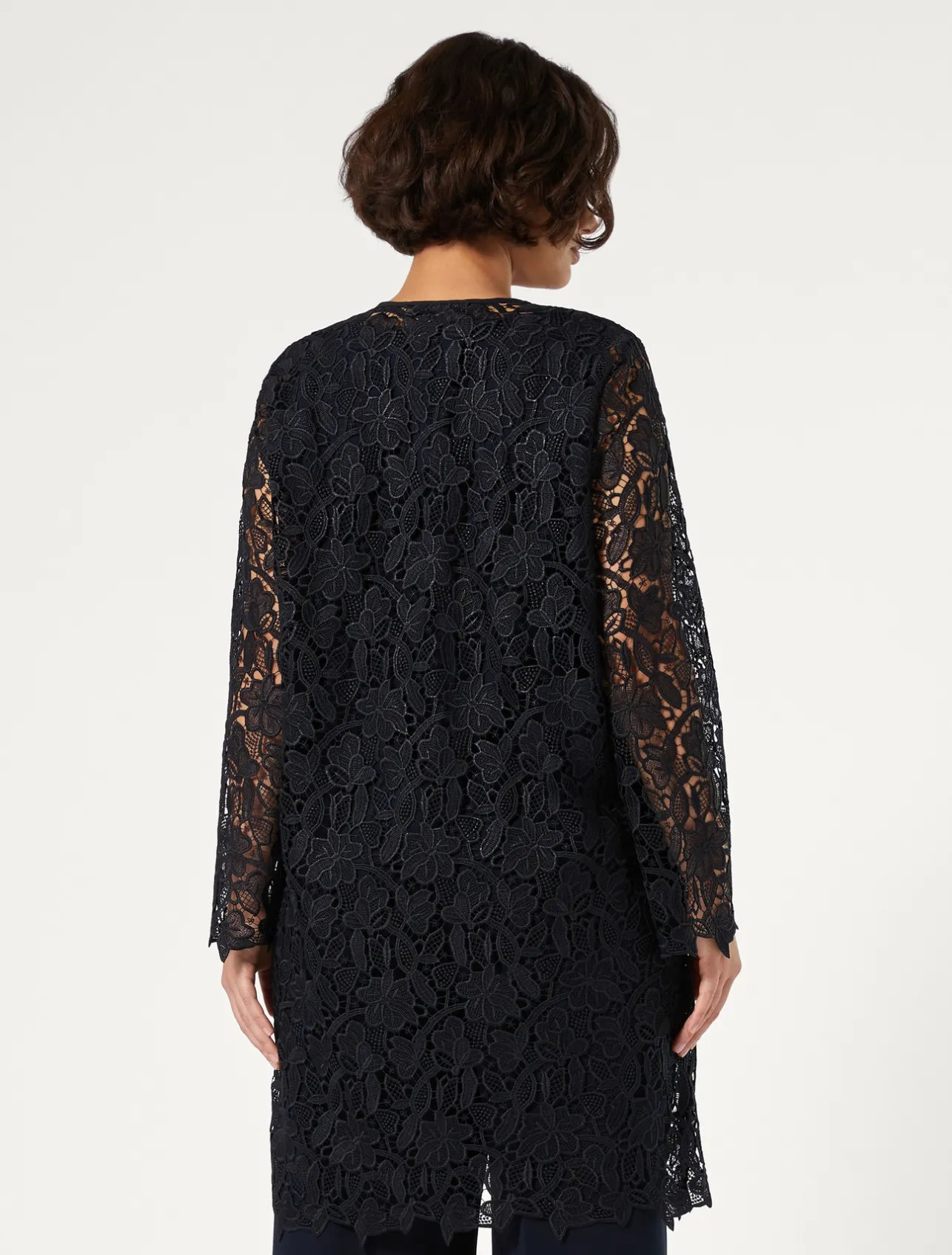 Best Marina Rinaldi Macramé duster coat MIDNIGHTBLUE