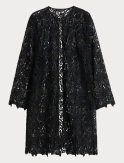 Best Marina Rinaldi Macramé duster coat MIDNIGHTBLUE