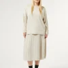 Discount Marina Rinaldi Merino wool blend skirt TURTLEDOVE