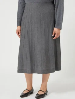 Outlet Marina Rinaldi Merino wool blend skirt AVIO