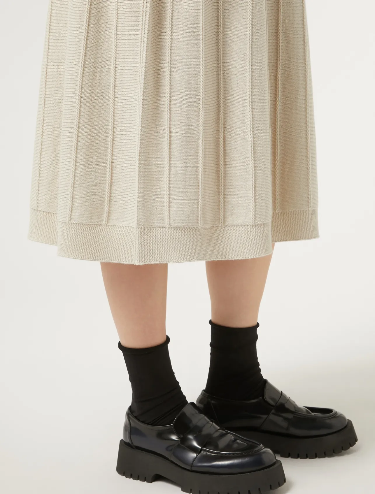Discount Marina Rinaldi Merino wool blend skirt TURTLEDOVE