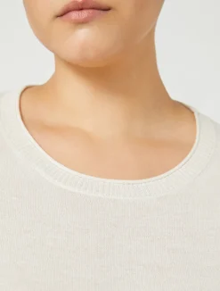 Fashion Marina Rinaldi Metallic wool jumper IVORY