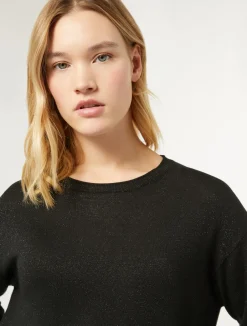 Hot Marina Rinaldi Metallic wool jumper BLACK