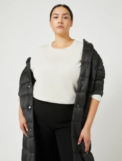 Fashion Marina Rinaldi Metallic wool jumper IVORY