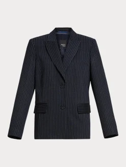 Online Marina Rinaldi Milano-knit fabric blazer ULTRAMARINE