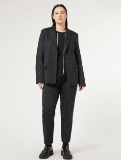 Online Marina Rinaldi Milano-knit fabric blazer ULTRAMARINE