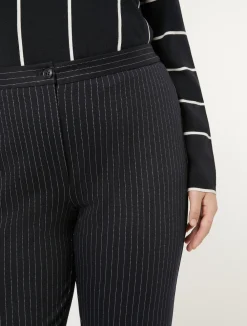 Clearance Marina Rinaldi Milano-knit fabric trousers ULTRAMARINE