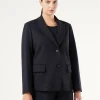 Outlet Marina Rinaldi Milano-knit jersey blazer ULTRAMARINE