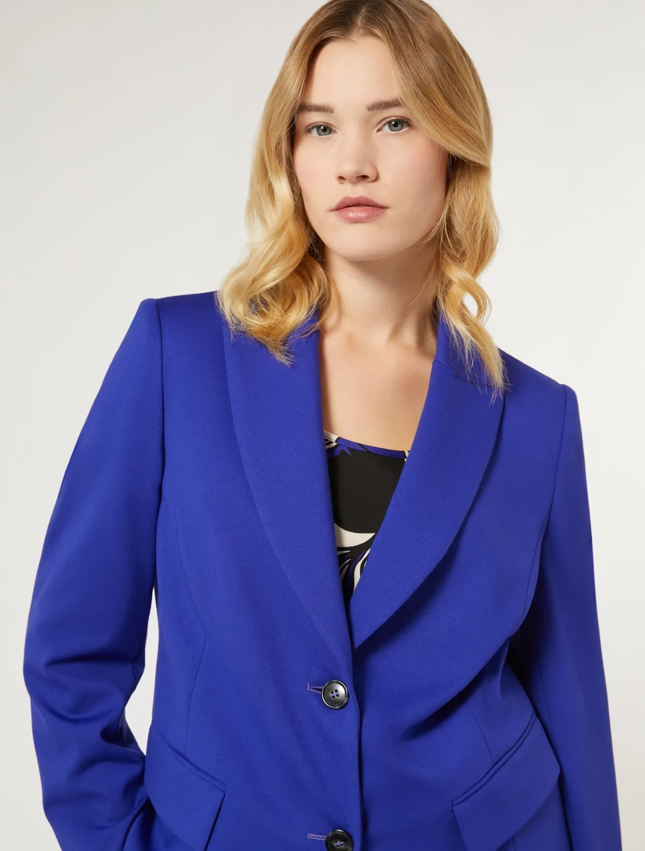 Discount Marina Rinaldi Milano-knit jersey blazer PURPLE