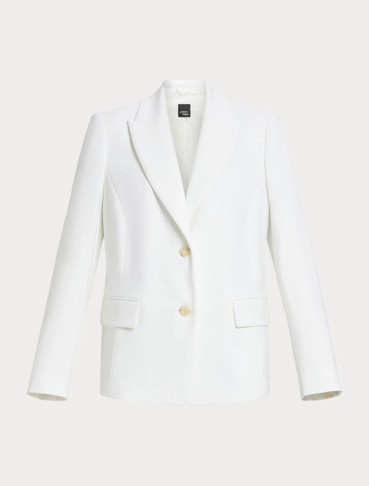 Discount Marina Rinaldi Milano-knit jersey blazer WHITE
