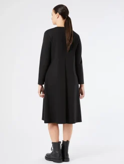 Fashion Marina Rinaldi Milano-knit jersey dress BLACK