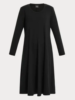 Fashion Marina Rinaldi Milano-knit jersey dress BLACK