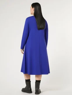 New Marina Rinaldi Milano-knit jersey dress PURPLE