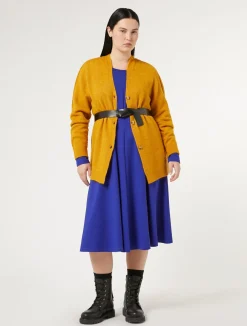 New Marina Rinaldi Milano-knit jersey dress PURPLE