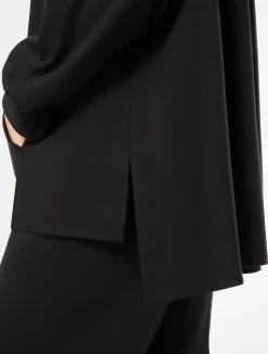 Online Marina Rinaldi Milano-knit jersey jacket BLACK