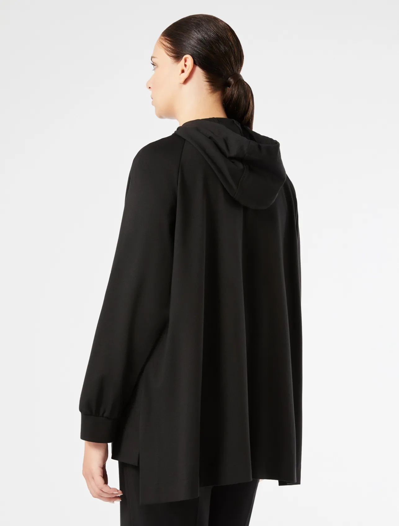 Online Marina Rinaldi Milano-knit jersey jacket BLACK