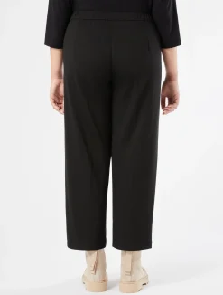Clearance Marina Rinaldi Milano-knit jersey trousers BLACK