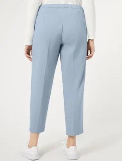 Discount Marina Rinaldi Milano-knit jersey trousers LIGHTBLUE