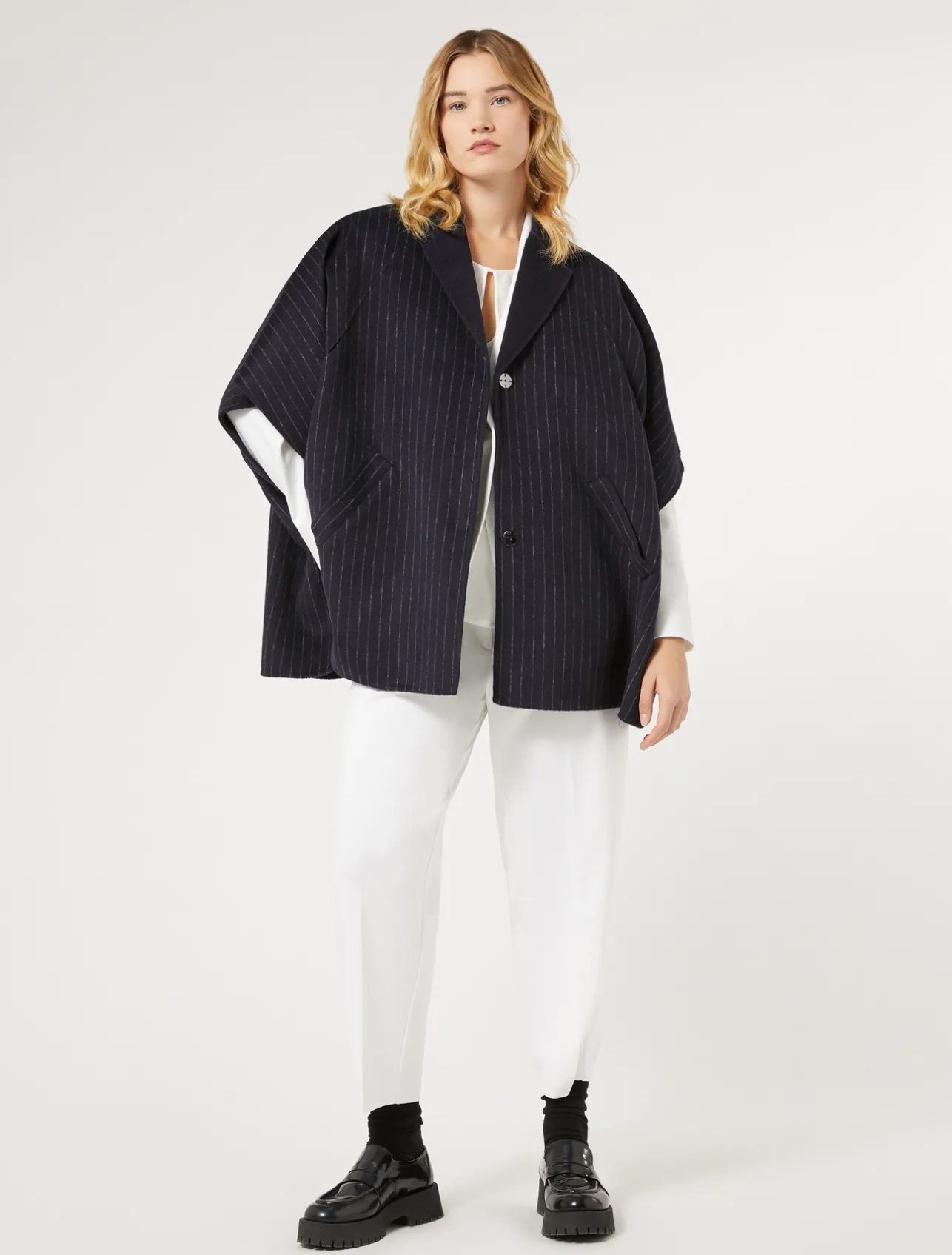 Sale Marina Rinaldi Milano-knit jersey trousers WHITE