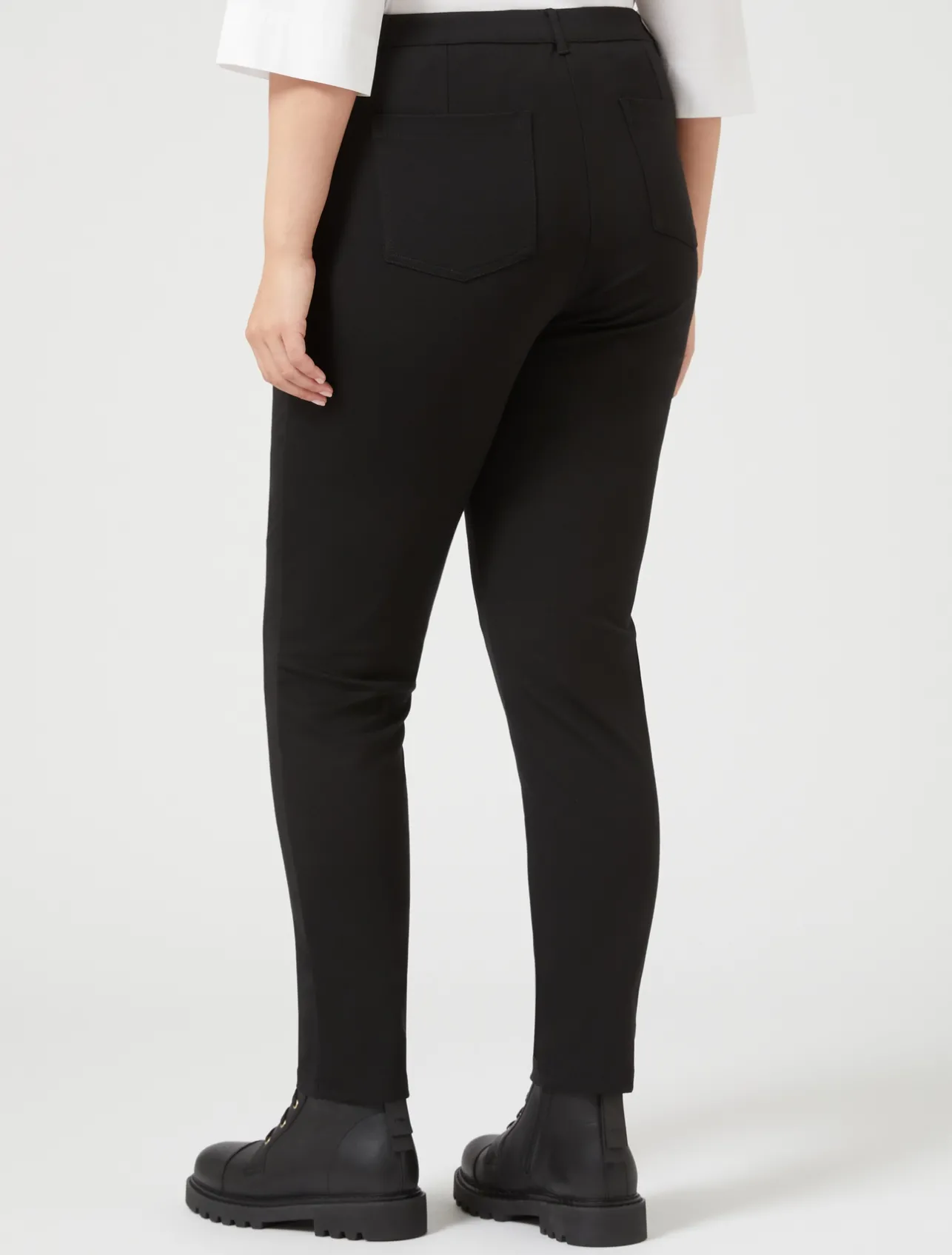 Clearance Marina Rinaldi Milano-knit trousers BLACK