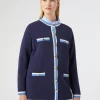 Online Marina Rinaldi Modal cotton cardigan NAVY