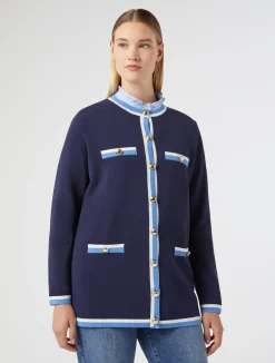 Online Marina Rinaldi Modal cotton cardigan NAVY