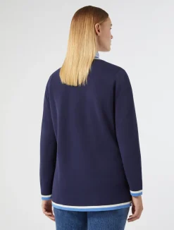 Online Marina Rinaldi Modal cotton cardigan NAVY