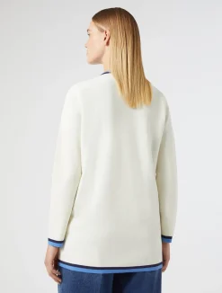 Outlet Marina Rinaldi Modal cotton cardigan IVORY