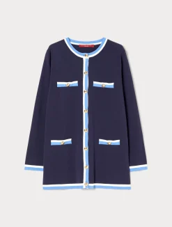 Online Marina Rinaldi Modal cotton cardigan NAVY